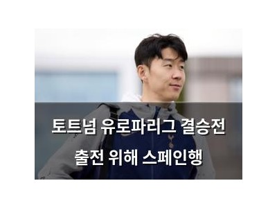 토트넘 유로파리그 결승전 출전 위해 스페인행