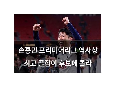 손흥민 프리미어리그 역사상 최고 골잡이 후보에 올라