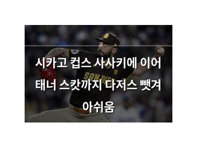 시카고 컵스 사사키에 이어 태너 스캇까지 다저스 뺏겨 아쉬움