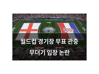 월드컵 경기장 무표 관중 무더기 입장 논란