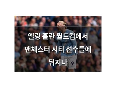 엘링 홀란 월드컵에서 맨체스터 시티 선수들에 뒤지나