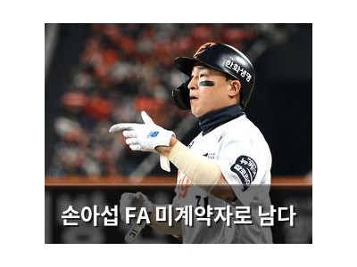 손아섭 FA 미계약자로 남다