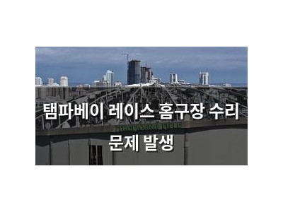 탬파베이 레이스 홈구장 수리 문제 발생