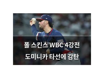 폴 스킨스 WBC 4강전 도미니카 타선에 감탄