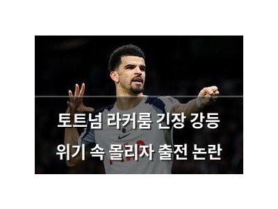 토트넘 라커룸 긴장 강등 위기 속 몰리자 출전 논란